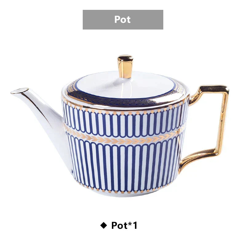 DecorBites™ Gold Porcelain Coffee & Tea Set - Luxury Bone China Porcelain Coffeeware