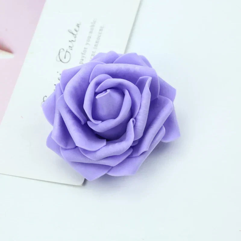 DecorBites™ Foam Roses Flower Wall Home Wedding Decoration Bridal Brooch Handmade Artificial Flowers