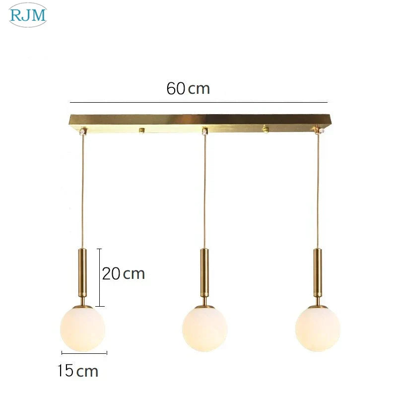 مصباح LED متدلي من الزجاج DecorBites™: تصميم إسكندنافي حديث، برأس واحد، إبداعي