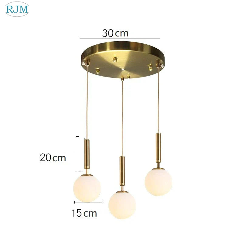 مصباح LED متدلي من الزجاج DecorBites™: تصميم إسكندنافي حديث، برأس واحد، إبداعي