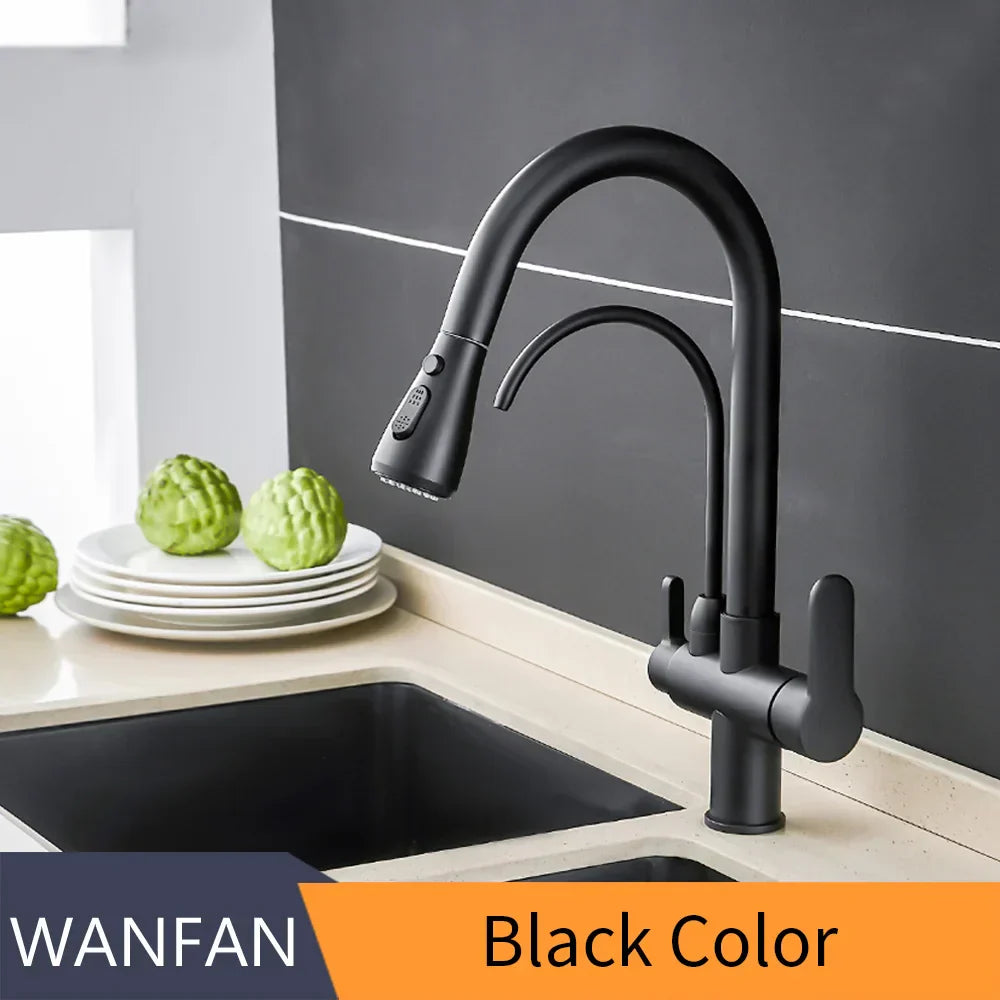 خلاط حوض مطبخ ديكور بايتس™ رافعة ثلاثية الاتجاهات WF-0195