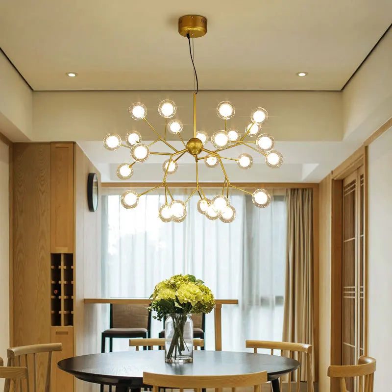 ثريا Firefly LED من DecorBites™: مصباح سقف حديث بتصميم فرع الشجرة لديكور منزل أنيق