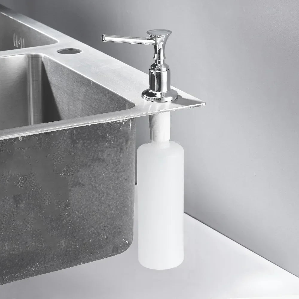 DecorBites™ 400ML Black Kitchen Liquid Soap Dispenser - Sink Replacement Bottle