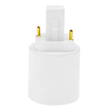 محول مقبس حامل مصباح LED من ديكور بايتس™ من G24 إلى E27 - أبيض