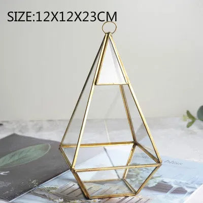 فازة زجاجية هندسية DecorBites™ للنباتات العصارية والزهور