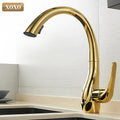 DecorBites™ Golden Pull Out Kitchen Faucet Single Handle 360° Water Mixer Tap