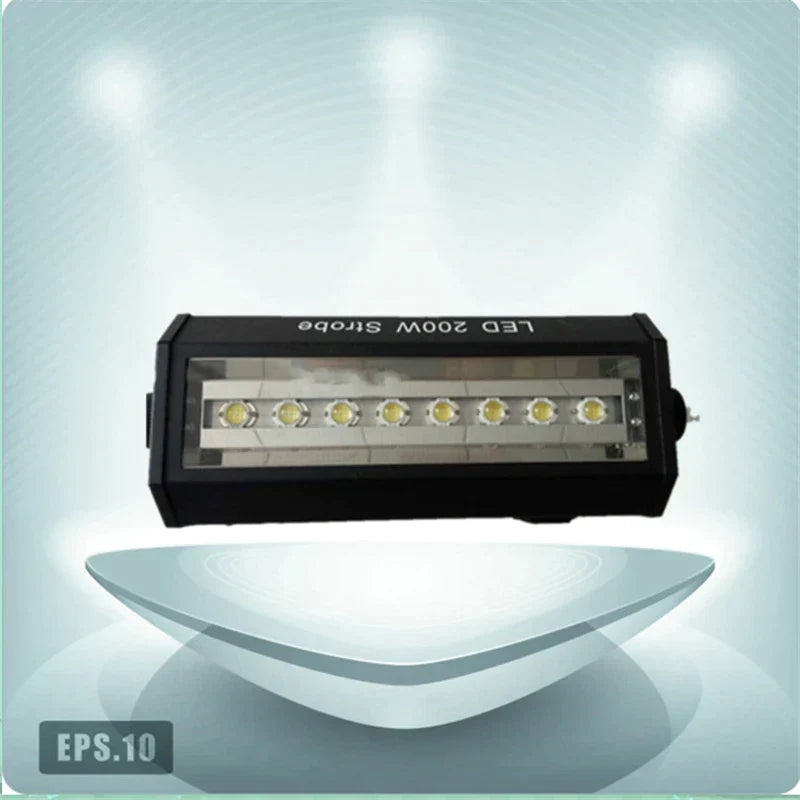 DecorBites™ 200W LED Strobe Light: Party Disco DJ Bar Flash Show Lighting
