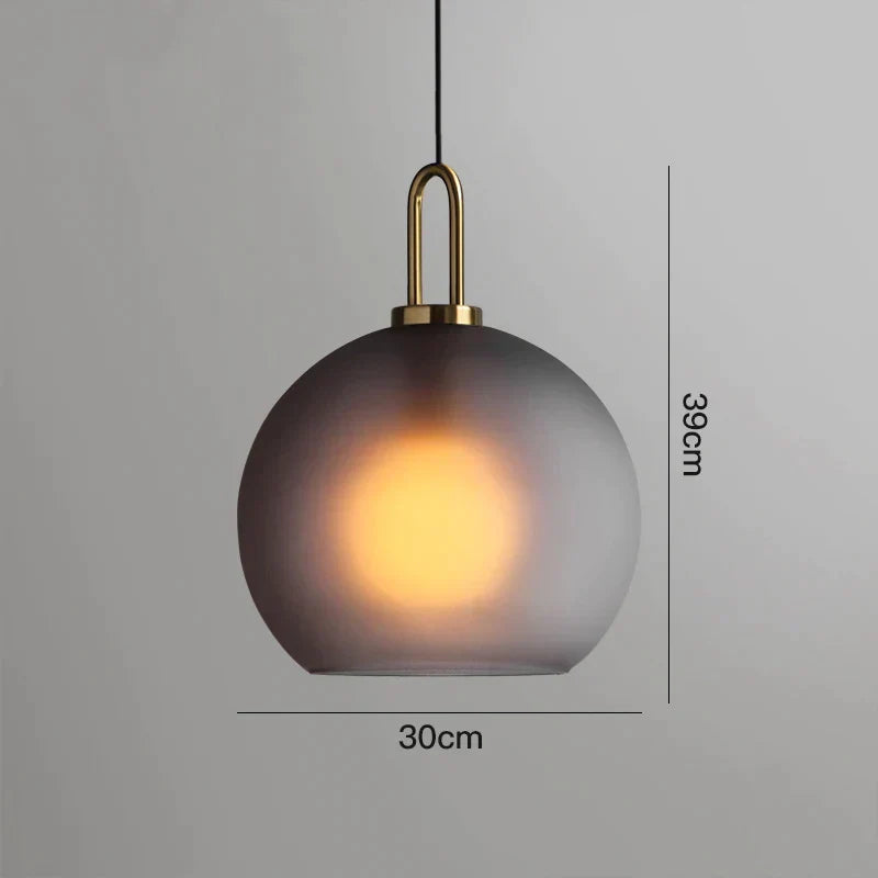 DecorBites™ مصابيح متدلية زجاجية كروية لغرفة المعيشة وغرفة الطعام والبار - طراز صناعي فاخر