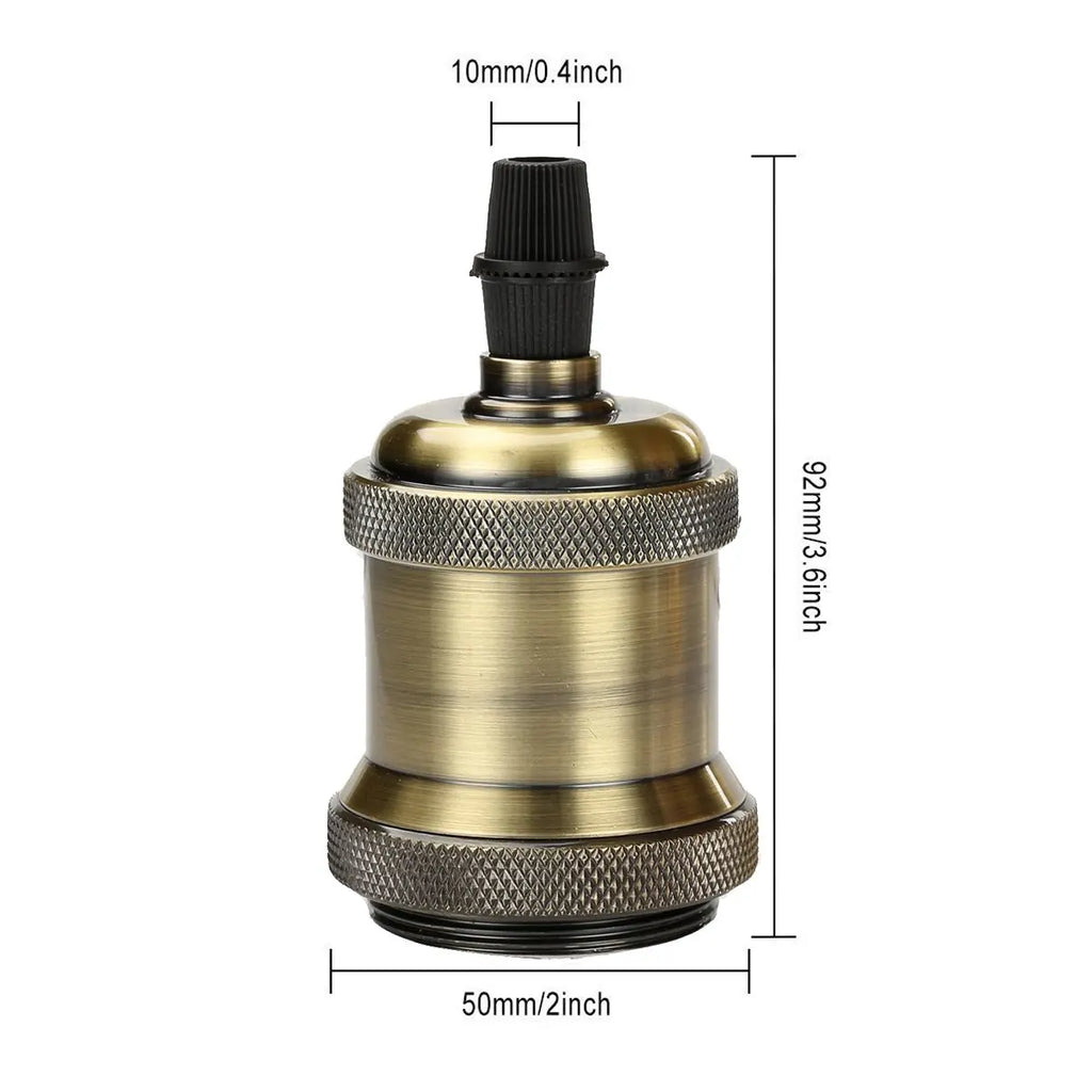 DecorBites™ Industrial E27 Screw Base Lamp Holder Ceiling Light Fixture