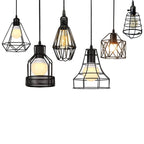 Vintage Black Metal Edison Pendant Light
