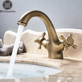 DecorBites™ Dual Handle Brass Basin Faucet for Bathroom Vanity Sink