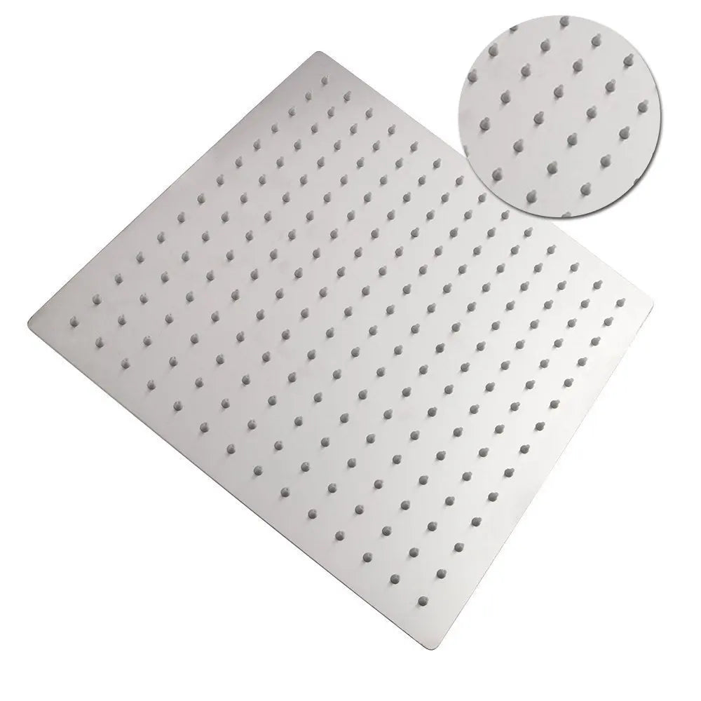 DecorBites™ 16" Stainless Steel Ultrathin Rainfall Shower Head Chrome - Large Flow