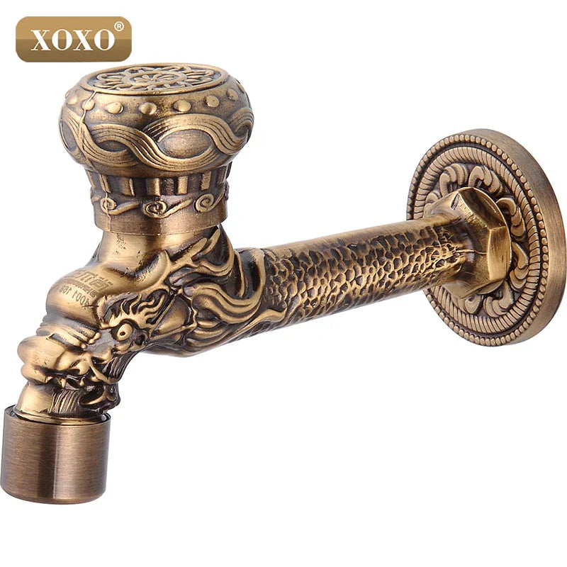 DecorBites™ Dragon style Bathroom Wall Mount Washing Machine Water Faucet Tap