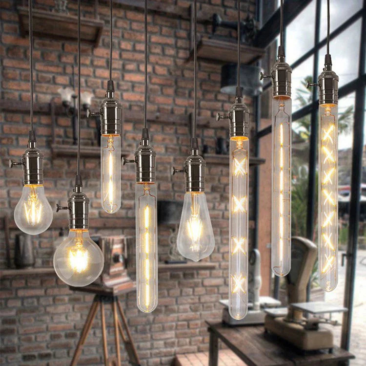 مصابيح LED متوهجة من DecorBites™: مصابيح إديسون فائقة السطوع E27 بقدرة 4W-8W لإضاءة المنزل المعلقة