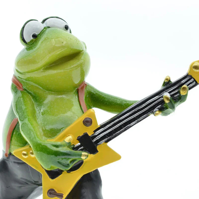 DecorBites™ Frog Band Figurine: Modern Nordic Home Decor for Music Lovers
