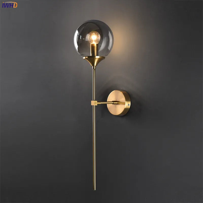 DecorBites™ Glass Ball LED Wall Lamp for Nordic Modern Bedroom Lighting