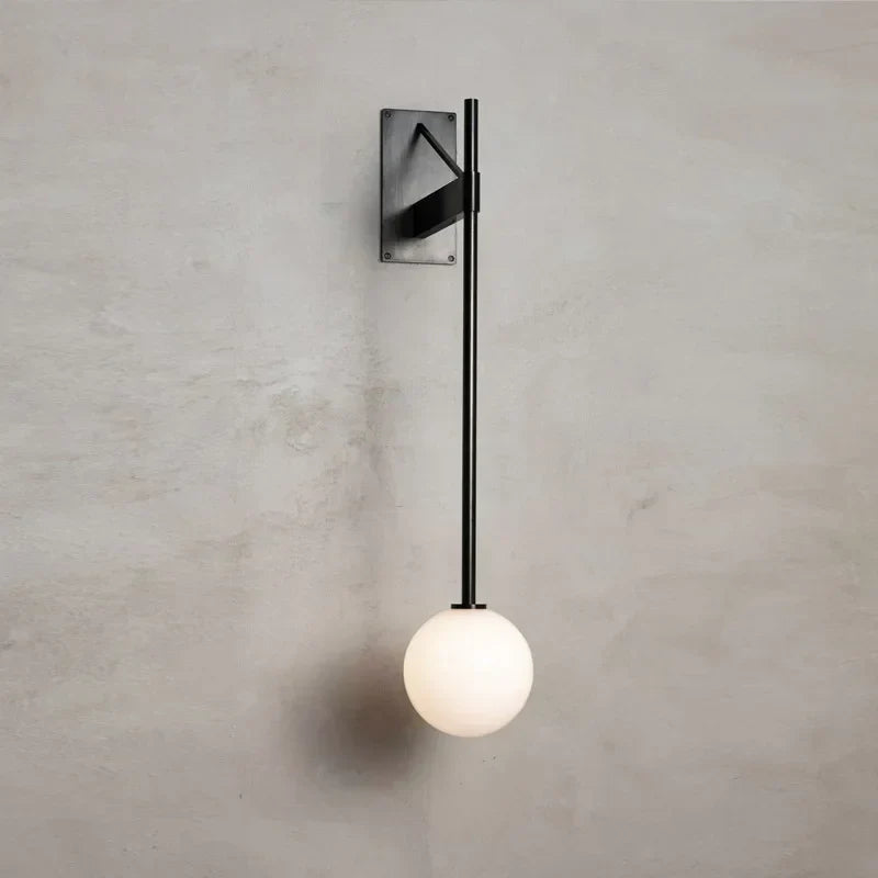 DecorBites™ Geometric Iron Wall Lamp: Modern Nordic Design for Living Room, Bedroom, or Bedside