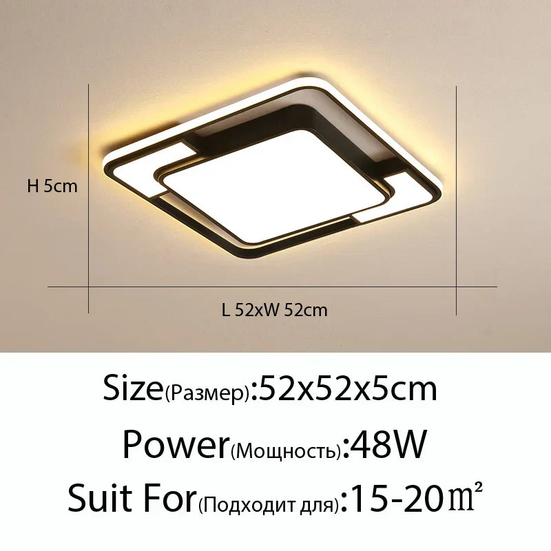 DecorBites™ LED Ceiling Lamps: Modern Dimmable Lighting for Home Decor