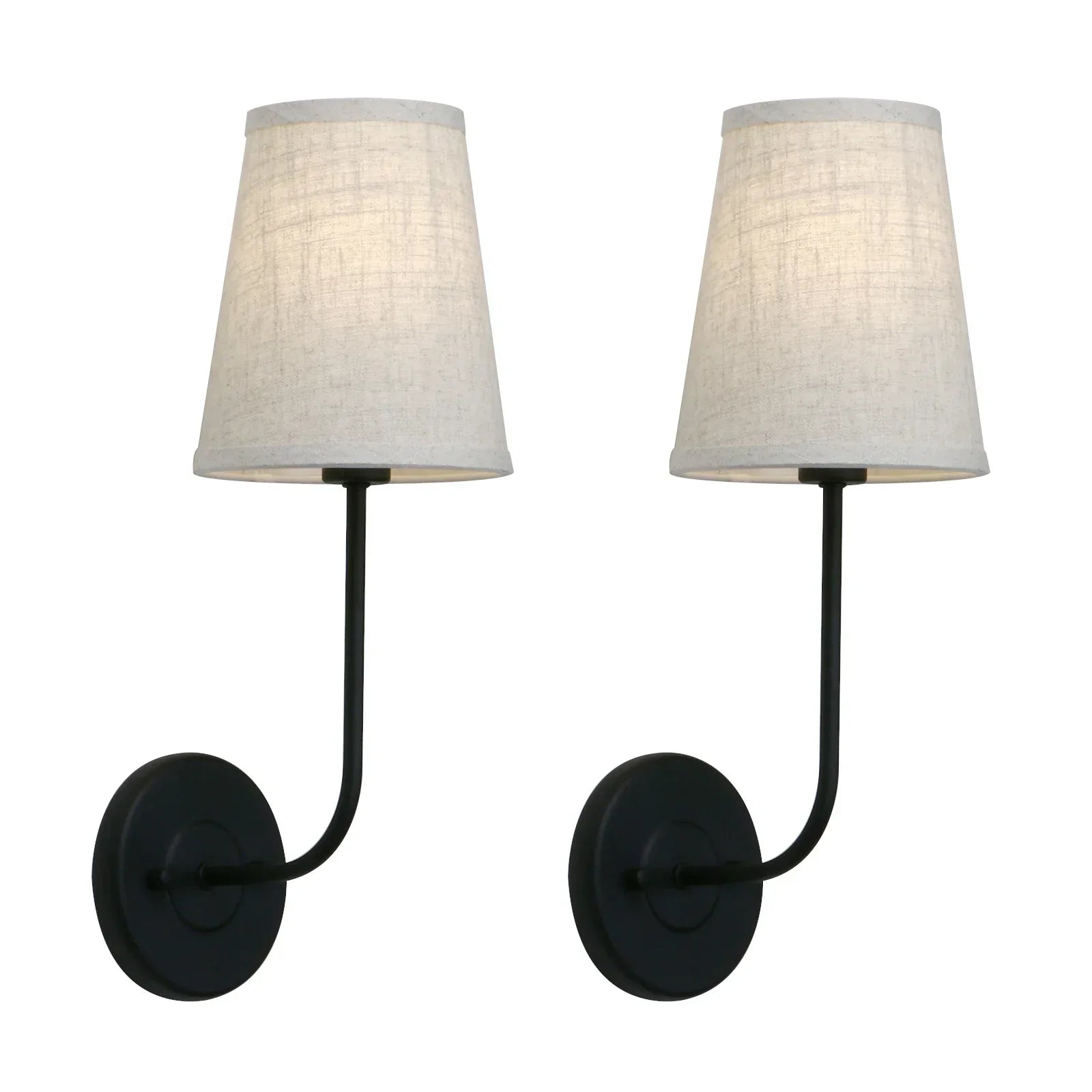 DecorBites™ Industrial Flared Funnel Wall Lamp Set: Classic Country Style, Bedroom Reading Light