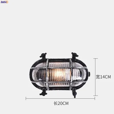 DecorBites™ مصباح حائط صناعي خارجي مقاوم للماء LED للفناء والحديقة والشرفة