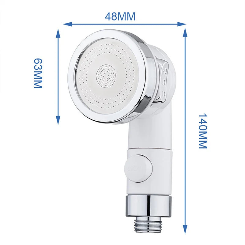 DecorBites™ 3 Modes White Water Faucet Handheld Shower Nozzle for Bathroom and Kitchen
