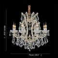 DecorBites™ Crystal Candle Chandelier: Elegant LED Pendant Lamps for Home, Hotel, Villa Hall