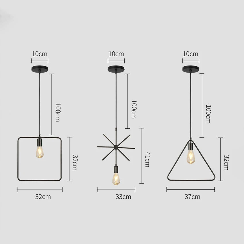 DecorBites™ مصابيح متدلية صناعية بنمط نورديك ريترو للمنازل والثريات للمطاعم.