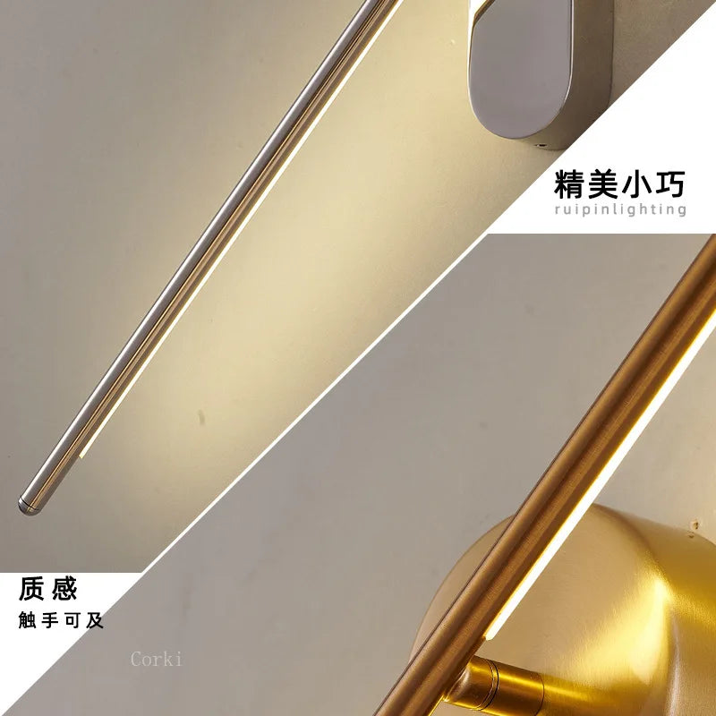 مصباح حائط DecorBites™ الذهبي ذو التصميم الهندسي لغرفة المعيشة وغرفة النوم وممرات الفنادق