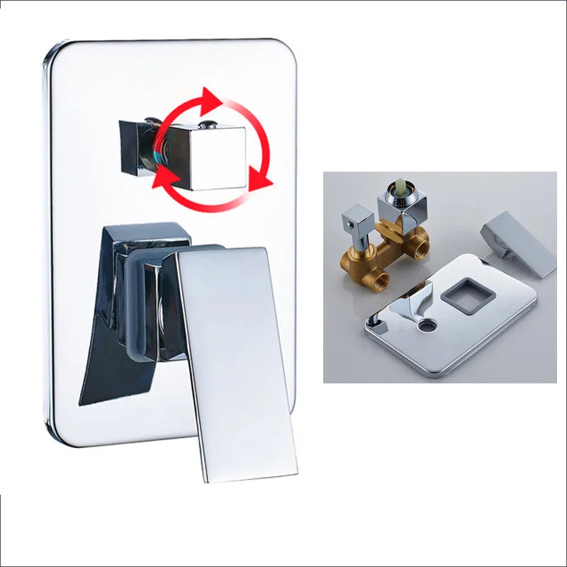 DecorBites™ 16" Big Rain Shower Faucet Set with Handshower & Brass Spout