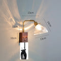 DecorBites™ Clear Glass LED Wall Lights with Pull Chain Switch, Rotate Modern Nordic Wall Lamp