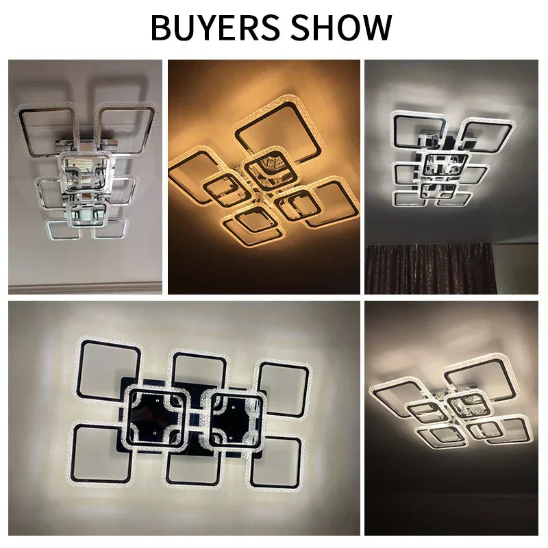 ثريا DecorBites™ LED: إضاءة داخلية قابلة للتعتيم بالريموت لغرفة النوم والمطعم وغرفة المعيشة