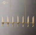DecorBites™ Glass LED Linear Chandelier for Dining & Living Room, Kitchen Island Lighting