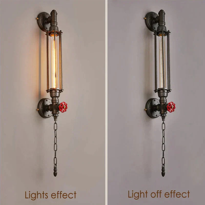 DecorBites™ مصباح جداري LED بتصميم أنبوب صناعي للمنازل وغرف النوم والممرات والمقاهي والمطاعم