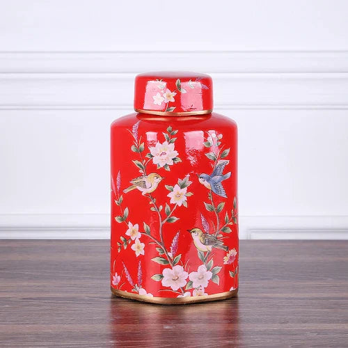 DecorBites™ Country Ceramic Vase: Floral Home Decor Jar for Living Room & Dining Table