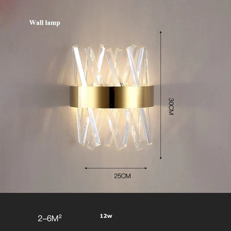 ثريا LED ذهبية كريستالية من DecorBites™ لغرفة الطعام