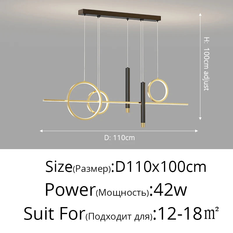 Nordic Contemporary Metal LED Pendant Light