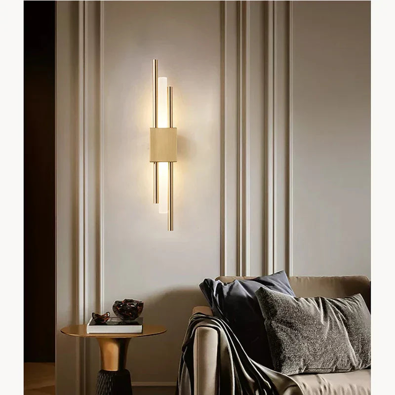 DecorBites™ Golden LED Wall Lamp for Elegant Home and Hotel Lighting