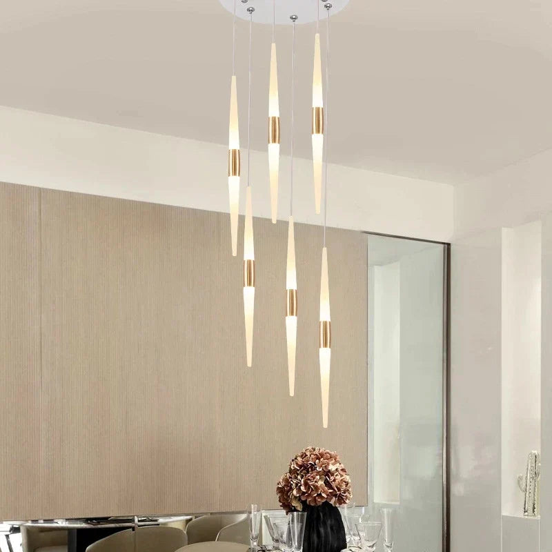 ثريا LED من DecorBites™: إضاءة سقف مذهلة لغرفة المعيشة وغرفة النوم والمطبخ، تصميم معلّق طويل