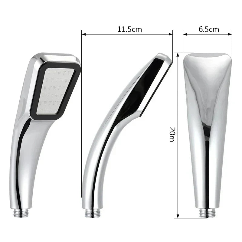 DecorBites™ 300 Holes High Pressure Rainfall Shower Head Chrome Black White Sprayer