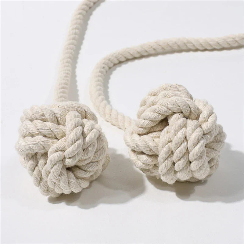 DecorBites™ Handwoven Cotton Curtain Tieback Ball Pendant Mini Tapestry Decoration