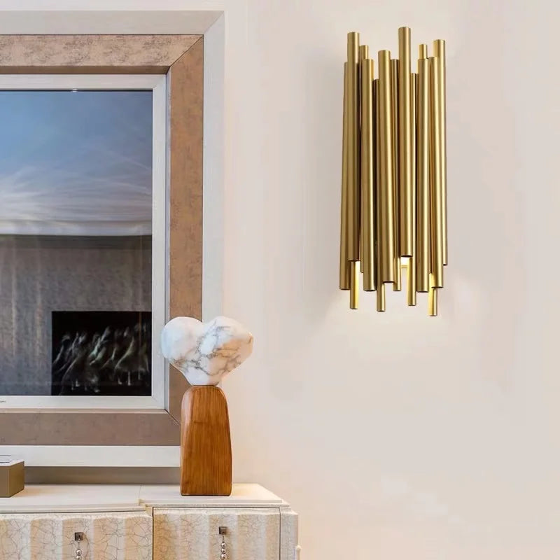 مصباح حائط LED ذهبي من DecorBites™ لغرفة المعيشة وغرفة النوم والمطبخ والديكور الداخلي