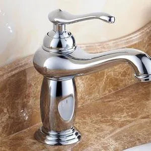 DecorBites™ خلاط حوض حمام نحاسي ذهبي مع صنبور سيراميك