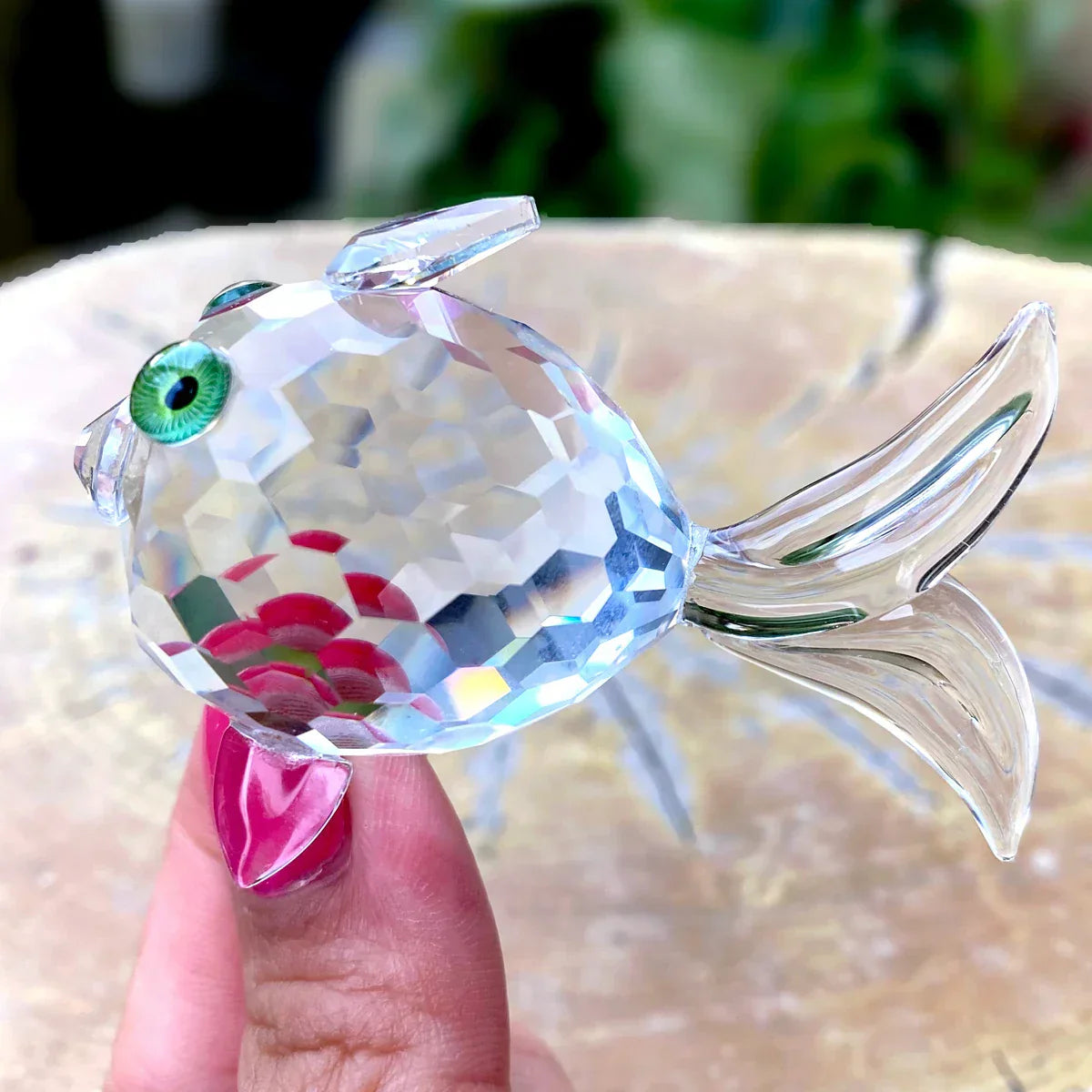 DecorBites™ Goldfish Glass Miniature Sculpture for Modern Home Decor & Gifts