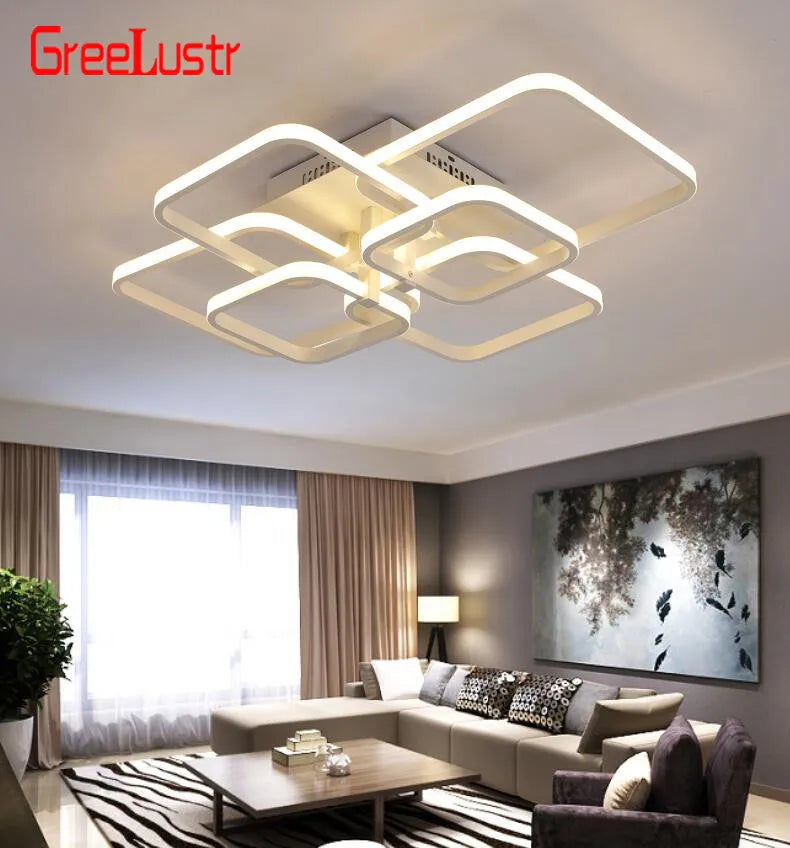DecorBites™ Acrylic Ceiling Lights Modern Chandelier LED Lamps Dining Living Room Bedroom Decor