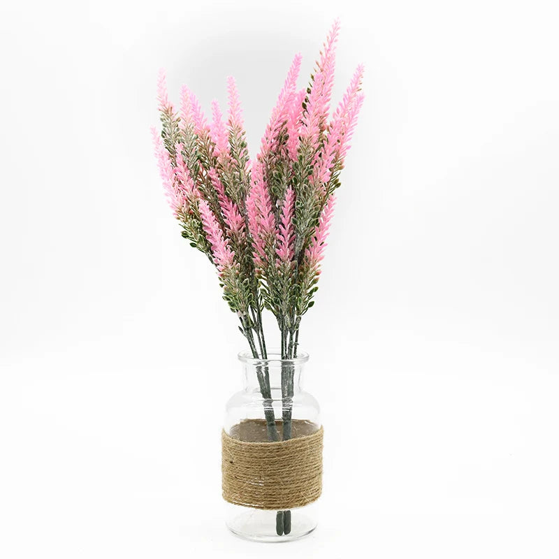DecorBites™ مزهرية لافندر: أزهار صناعية لتزيين المنزل، أصيص زهور مزخرف لحفلات الزفاف