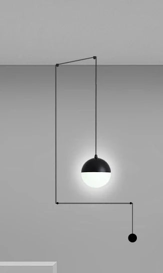 مصباح DecorBites™ المعلق الكروي الزجاجي، ثريا LED لجزيرة المطبخ