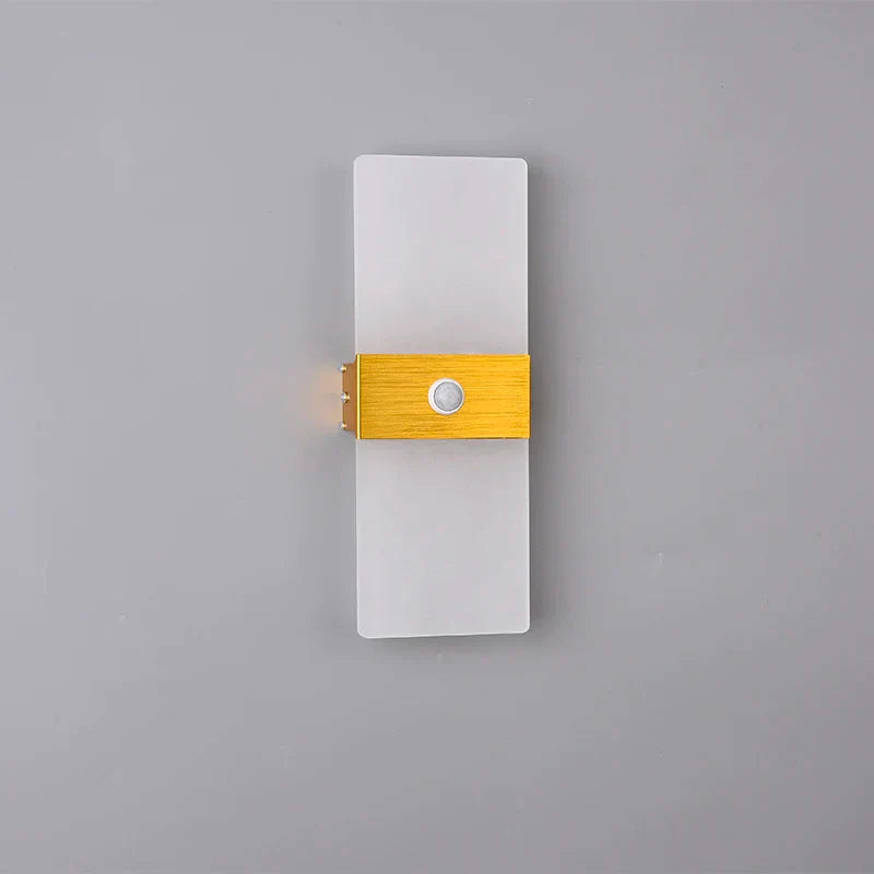 DecorBites™ Acrylic LED Wall Lamp | Brushed Aluminum Sconce Light for Home Indoor Decor