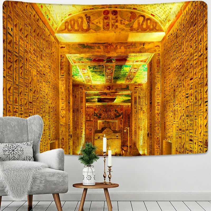 DecorBites™ Egyptian Pharaoh Tapestry Wall Hanging - Boho Hippie Home Decor