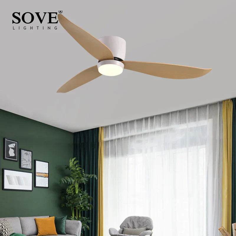 DecorBites™ LED Ceiling Fan with Remote Control, Modern Design, Bedroom Decor, 220V