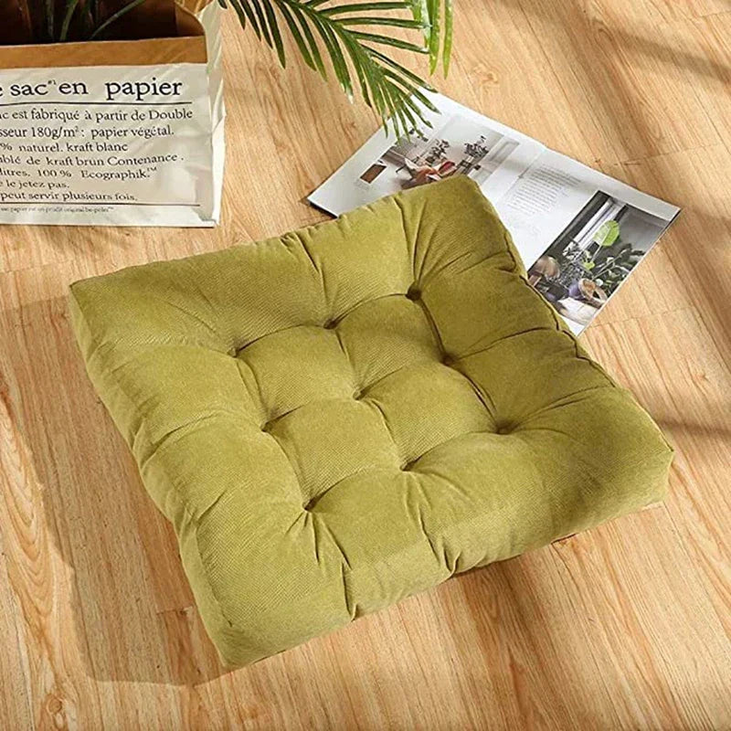 DecorBites™ Corduroy Floor Seat Cushion for Yoga Meditation & Relaxation